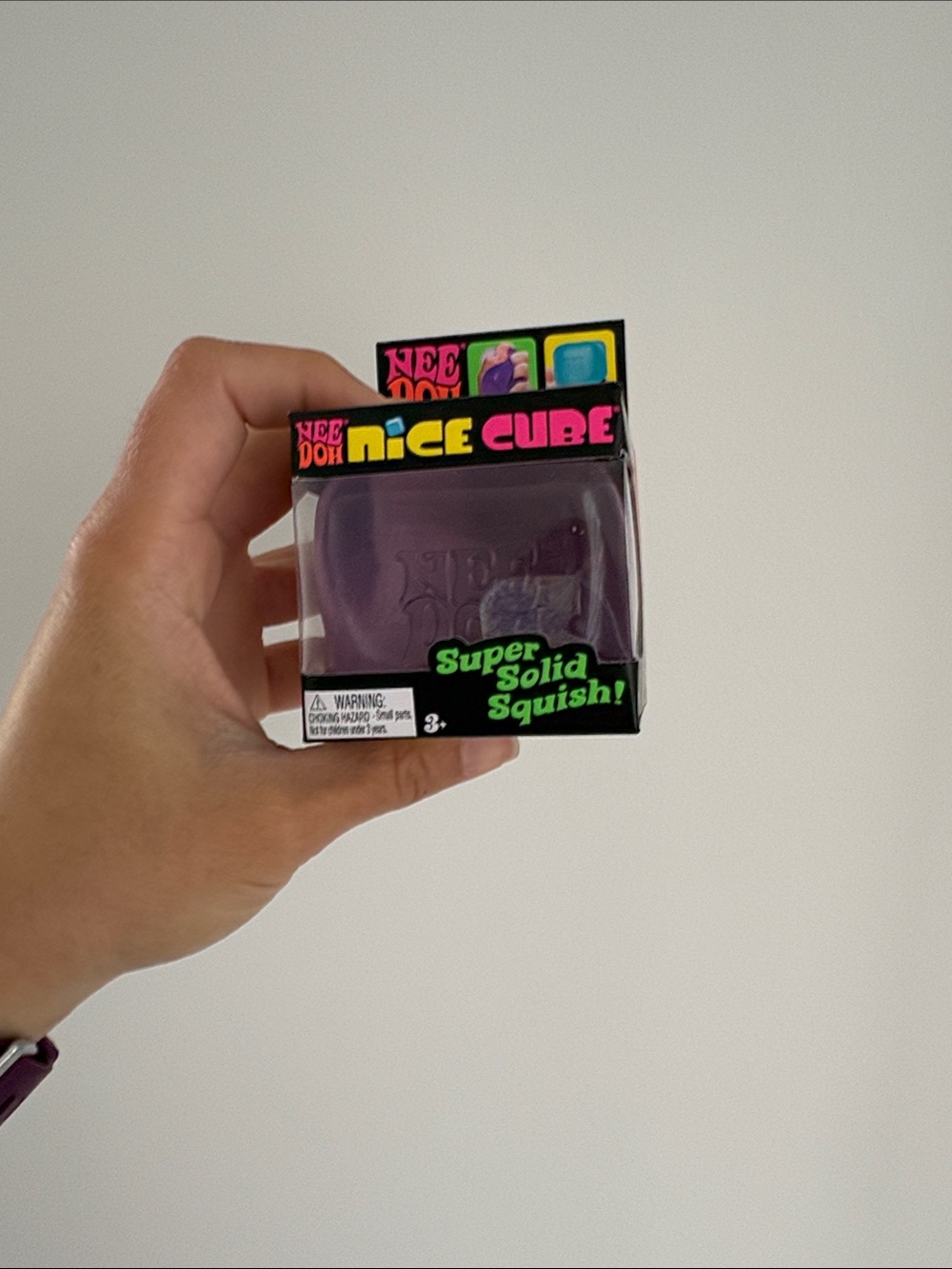Nee Doh Nice Cube Purple Squish Toy